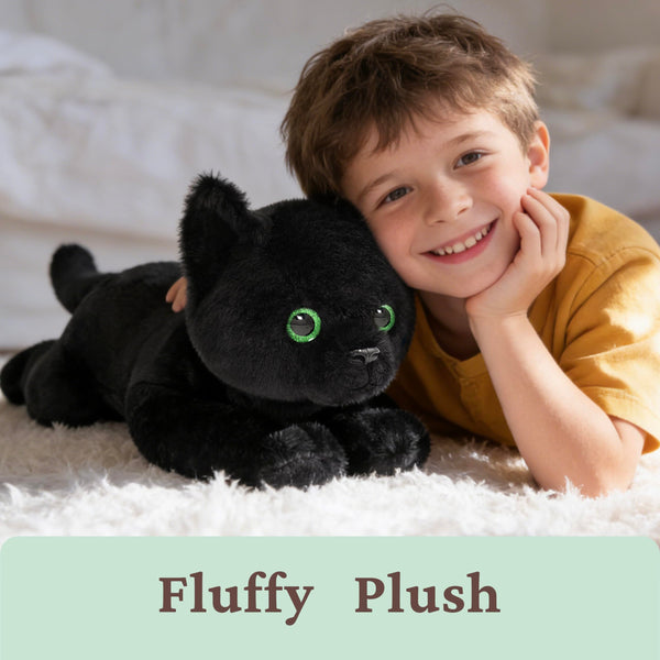 IKASA Large Black Cat Stuffed Animal Plush Toy,Large Big Jumbo Soft Toys,22
