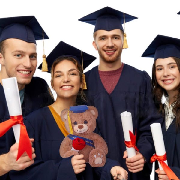IKASA Graduation Teddy Bear 2026 Stuffed Animal Plush Toy with Cap,11