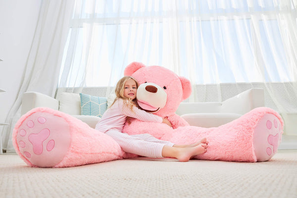 IKASA Giant Teddy Bear Plush Toy Stuffed Animals (Pink, 63 inches)
