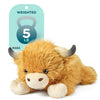 IKASA 5 lbs Weighted Stuffed Animal Highland Cow Plush Toy,24 inches Giant Large Big Jumbo Soft Toys, Huge Size Cute Fluffy Heavy Fat Oversized Plushie,Gifts for Kids Girls Boys