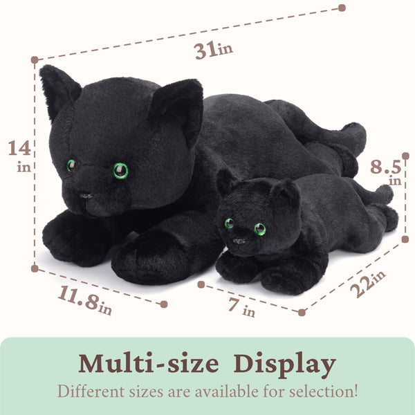 IKASA Large Black Cat Stuffed Animal Plush Toy,Large Big Jumbo Soft Toys,22