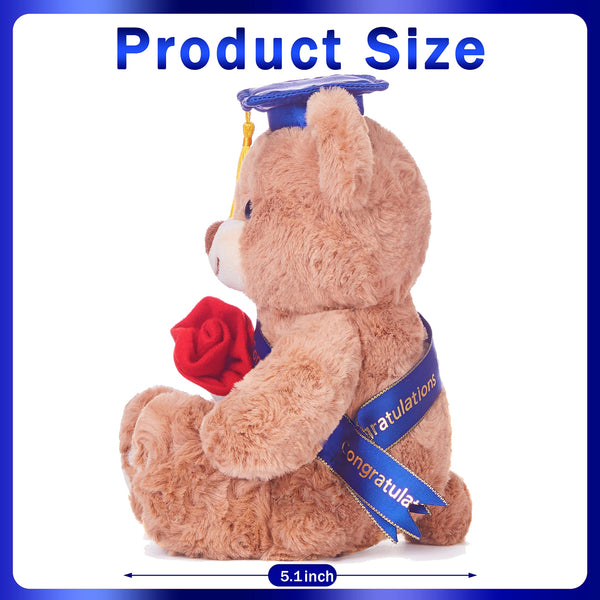 IKASA Graduation Teddy Bear 2026 Stuffed Animal Plush Toy with Cap,11