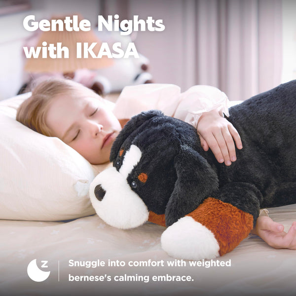 IKASA 5lbs Weighted Stuffed Animal Bernese Mountain Dog,27 inches Plush Toy Giant Large Big Jumbo Soft Puppy,Huge Size Cute Plushie,Gift for Kids
