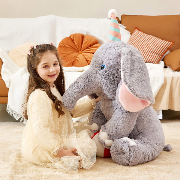 IKASA Giant Elephant Stuffed Animal Plush Toy, 31