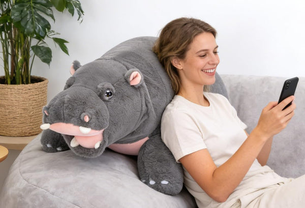 IKASA Giant Hippo Stuffed Animal,28.5