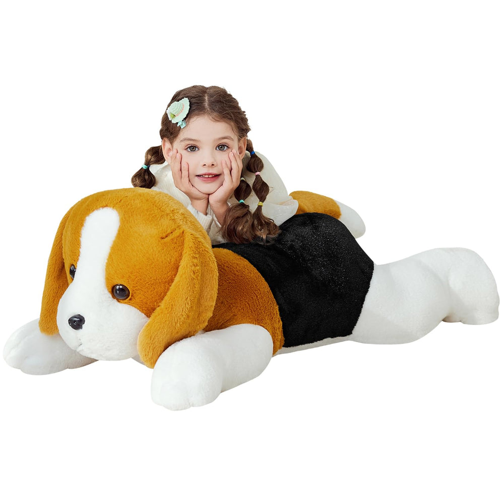 IKASA Giant Beagle Dog Stuffed Animal Plush Toy,Large Puppy Big Jumbo Soft Toys,30" Huge Size Cute Plushy Fluffy Fat Plushie,Gifts for Kids Girls
