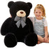 IKASA Giant Teddy Bear Stuffed Animal Plush Toy,47" Large Cute Jumbo Soft Toys,Huge Big Fluffy Fat Plushie,Gifts for Kid Girl (Black, 47 inches)