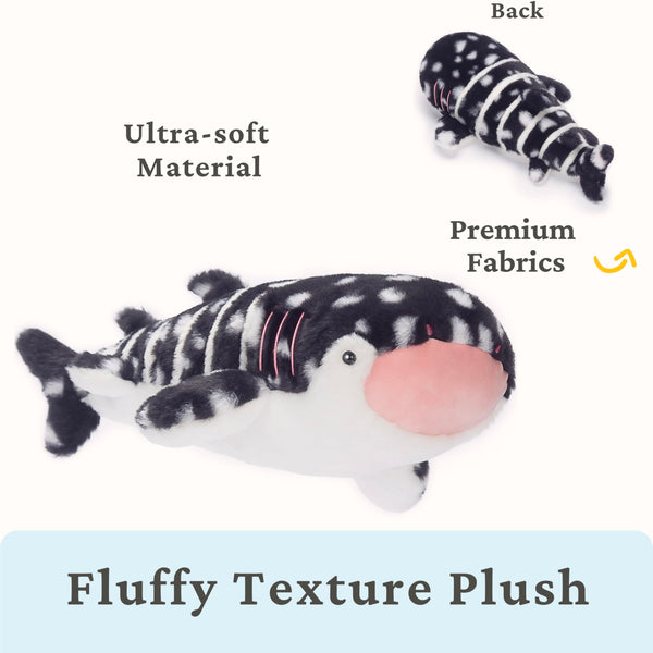 IKASA Whale Shark Stuffed Animals Plush Toys,15 inches Cute Plushie Soft Plushy Fluffy Toy, Gifts for Family Kids Children