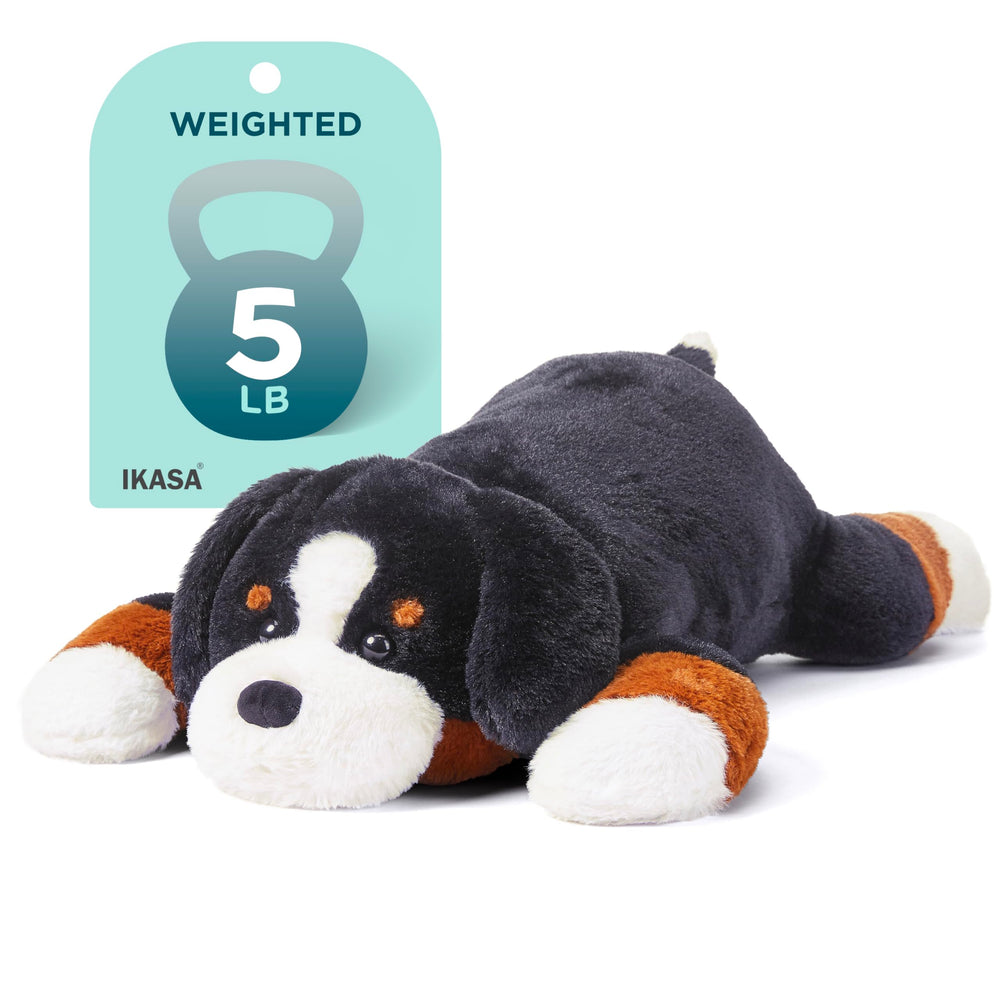 IKASA 5lbs Weighted Stuffed Animal Bernese Mountain Dog,27 inches Plush Toy Giant Large Big Jumbo Soft Puppy,Huge Size Cute Plushie,Gift for Kids