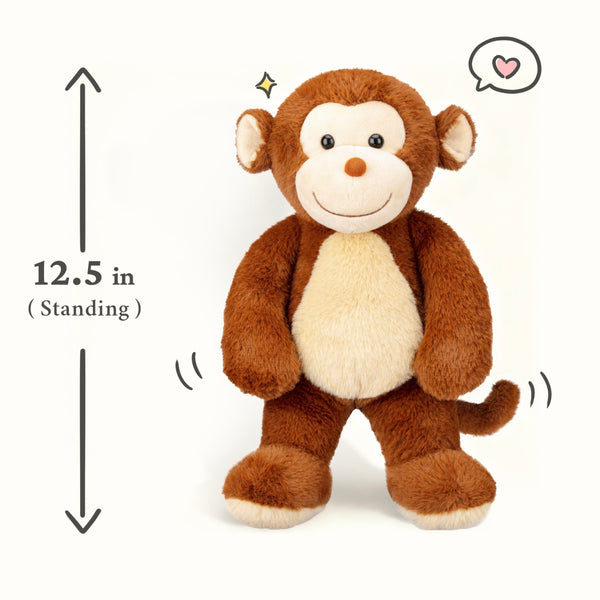 IKASA Monkey Stuffed Animals Plush Toys,12.5