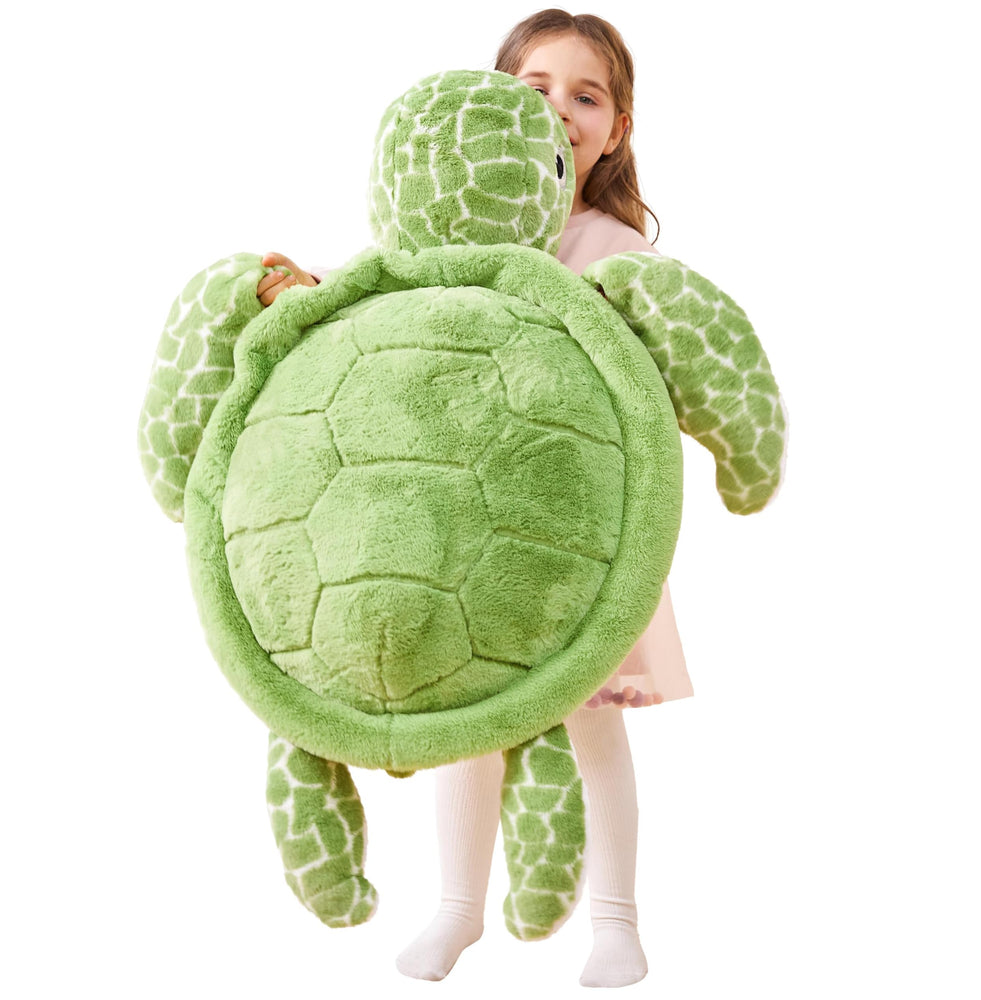 IKASA Giant Sea Turtle Stuffed Animal Plush Toy,Big Large Jumbo Soft Toys,30" Cute Huge Size Fat Fluffy Plushy Plushie,Gifts for Kids