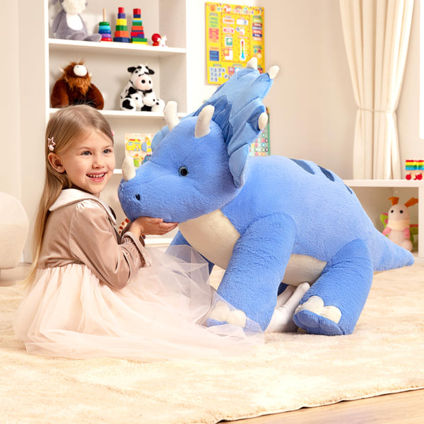 IKASA Giant Triceratops Dinosaur Stuffed Animal Plush Toy,30