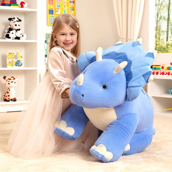 IKASA Giant Triceratops Dinosaur Stuffed Animal Plush Toy,30
