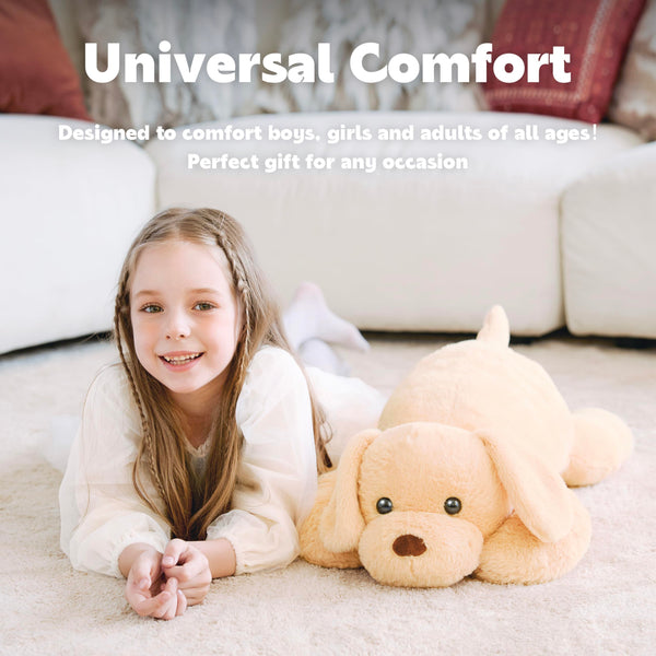 IKASA 5lbs Weighted Stuffed Animal Labrador Dog,26.5 inches Plush Toy Giant Large Big Jumbo Soft Puppy,Huge Size Cute Fat Plushie,Gift for Kids