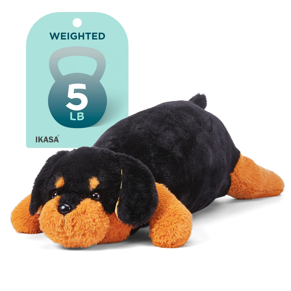IKASA 5lbs Weighted Stuffed Animal Dachshund Dog,26 inches Plush Toy Giant Large Big Jumbo Soft Sausage Puppy,Huge Size Cute Plushie,Gift for Kids