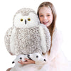 IKASA Lifelike Giant Snowy Owl Stuffed Animal Plush Toy,17 inches Large Big Size Cute Soft Toys,Huge Jumbo Plushy Plushie,Gifts for Kids Boys