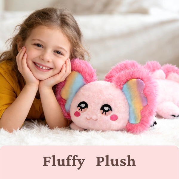 IKASA Large Axolotl Stuffed Animal Plush Toy,Large Big Jumbo Soft Toys,18