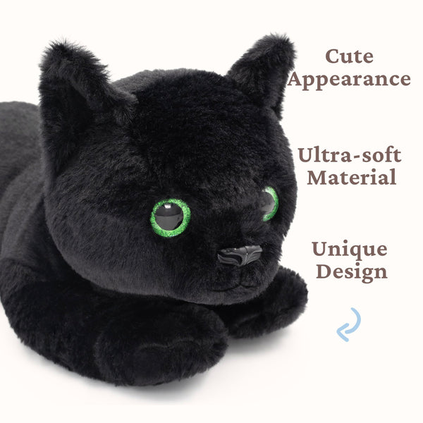 IKASA Large Black Cat Stuffed Animal Plush Toy,Large Big Jumbo Soft Toys,22