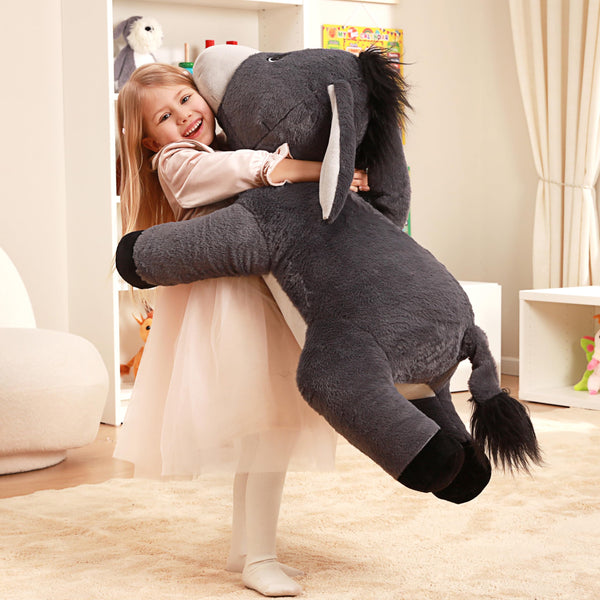 IKASA Giant Donkey Stuffed Animal Plush Toy,Big Large Jumbo Soft Toys,33