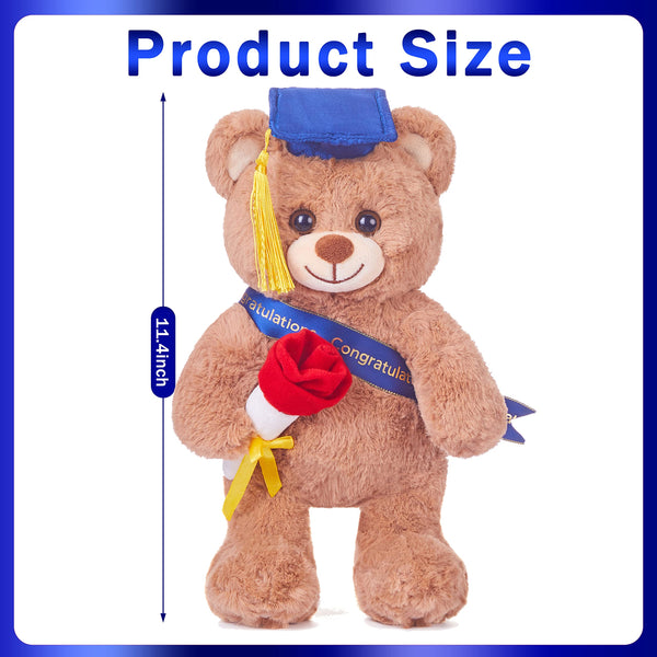 IKASA Graduation Teddy Bear 2026 Stuffed Animal Plush Toy with Cap,11