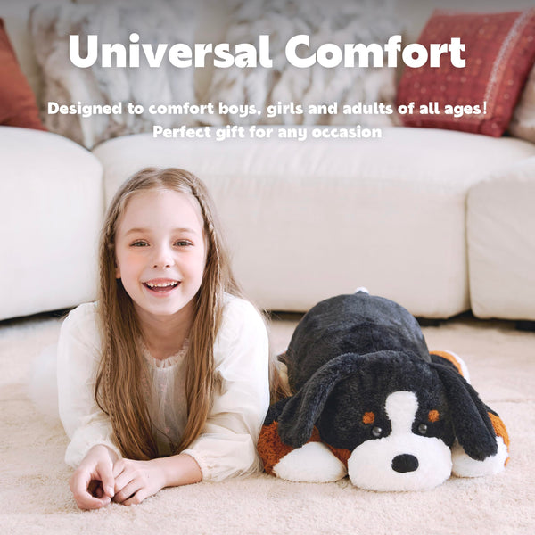 IKASA 5lbs Weighted Stuffed Animal Bernese Mountain Dog,27 inches Plush Toy Giant Large Big Jumbo Soft Puppy,Huge Size Cute Plushie,Gift for Kids