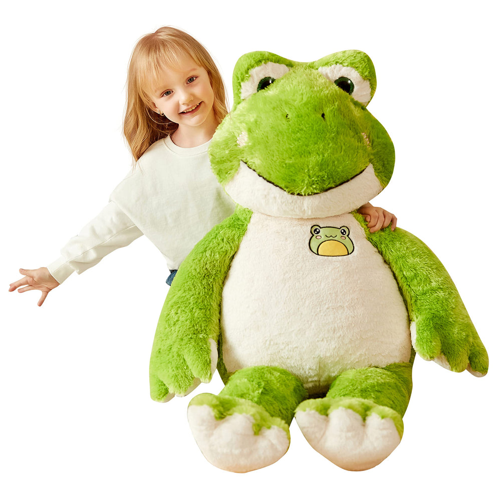 IKASA Giant Frog Stuffed Animal Plush Toy, 30" Large Huge Cute Jumbo Soft Toys for Kids Girls Boys,Gifts for Kids