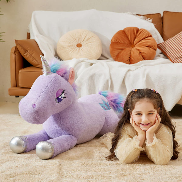 IKASA Giant Unicorn Stuffed Animal Plush Toy,Large Big Jumbo Soft Toys,43