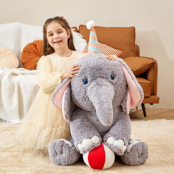 IKASA Giant Elephant Stuffed Animal Plush Toy, 31