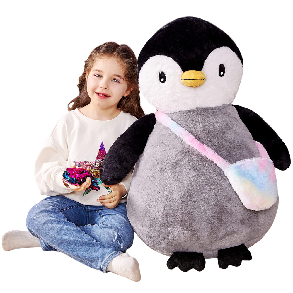 IKASA Giant Penguin Stuffed Animal Plush Toy, 23" Big Cute Jumbo Soft Penguins Plushie for Kids Girls Boys Girlfriend Children