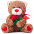 IKASA Bear Stuffed Animal Love Plush Toy with Bow for Valentine,Cute 10.6" Soft Plushie Small Toy,Gifts for Girlfriend (Bear)