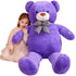 IKASA Giant Teddy Bear Stuffed Animal Plush Toy,Large Cute Jumbo Soft Toys,Huge Big Size Fluffy Plushie,Gifts for Kids (Purple, 47 inches)