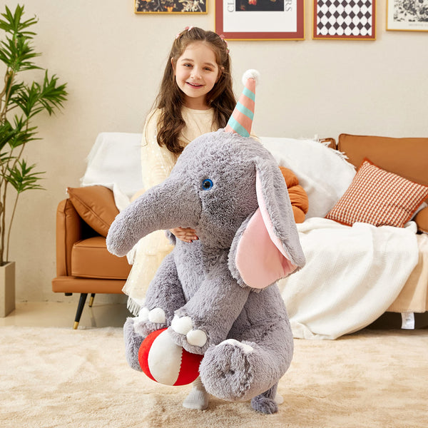 IKASA Giant Elephant Stuffed Animal Plush Toy, 31