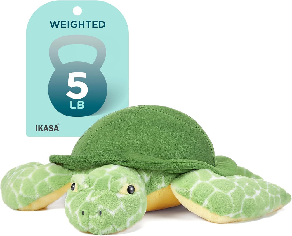IKASA 5lb Weighted Sea Turtle Plush Toy – 24 Inch